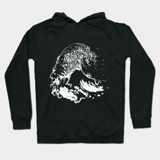 White Monster is a big wave Hoodie